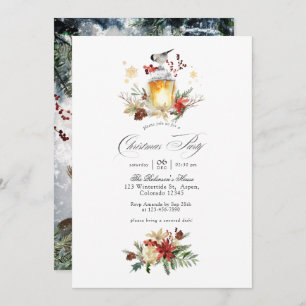 Invitation À feuillage persistant - Fête de Noël Wintertide W