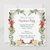 Invitation À feuillage persistant Floral Berry Frame Invitati (Devant)