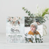 Invitation À feuillage persistant hiver Onederland photo prem (Debout devant)