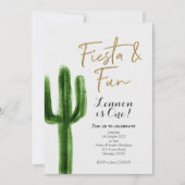 Invitation à Fiesta et Fun First Birthday (Devant)
