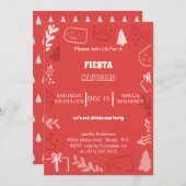 Invitation à Fiesta Navidad (Devant / Derrière)