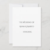 Invitation à fleurs mariages (Dos)