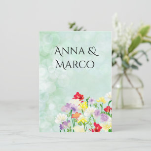 Invitation à fleurs mariages