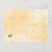 Invitation à fleurs roses des abeilles nuptiales (Dos)