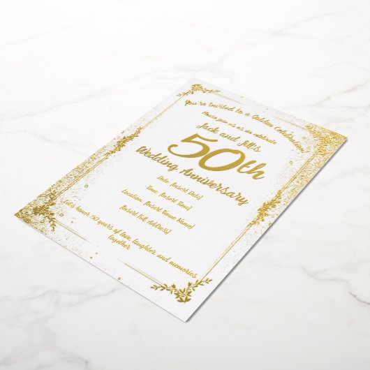 Invitation à foil 50e anniversaire (Rotation)