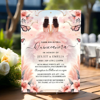 Invitation À Fun Joy Lily Twin Double Joint Quinceanera