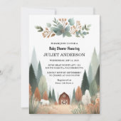 Invitation À Fun Wild Mother pour être Baby shower bois (Devant)