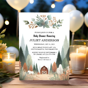 Invitation À Fun Wild Mother pour être Baby shower bois