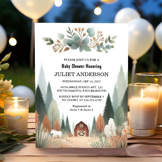 Invitation À Fun Wild Mother pour être Baby shower bois