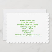 INVITATION À GARDEN PARIS (Dos)