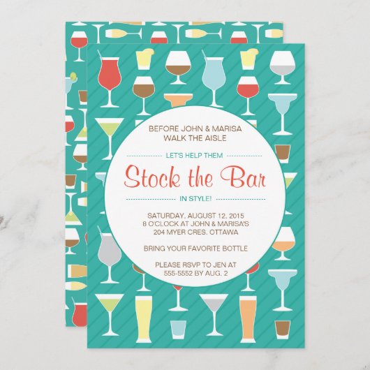 Invitation à garnir le bar (Devant / Derrière)