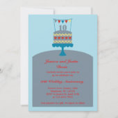 Invitation à gâteau 10 ans de Mariage (Devant)