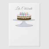 Invitation à gâteau d'anniversaire (Recto)