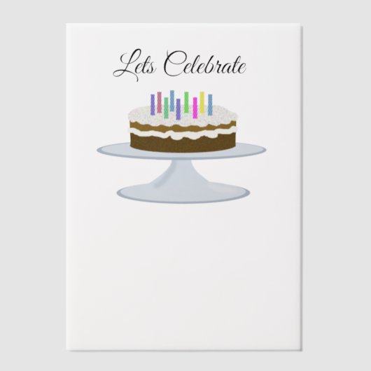 Invitation à gâteau d'anniversaire (Recto)