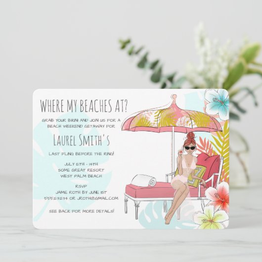 Invitation à Getaway du week-end de plage de Bache (Debout devant)