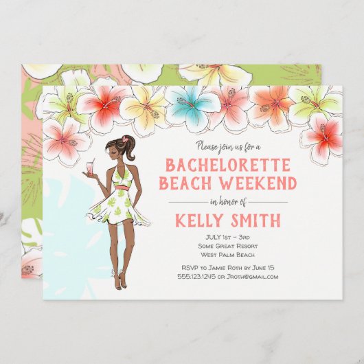 Invitation à Getaway du week-end de plage de Bache (Devant / Derrière)