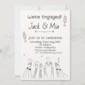 Invitation à gribouillis à main (Devant)