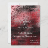 Invitation à Grunge Swirl Red (Dos)