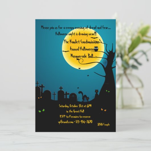 Invitation à Halloween (Debout devant)