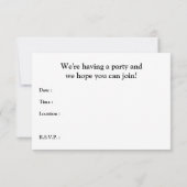 invitation à halloween (Dos)