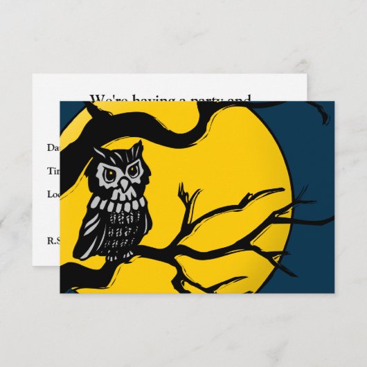 invitation à halloween (Devant / Derrière)