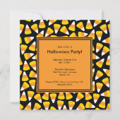Invitation à Halloween à la mode de Candy Corn (Devant)