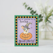 Invitation à Halloween Cardigan Welsh Corgi (Debout devant)