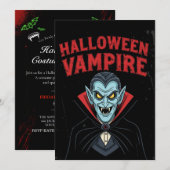 Invitation à Halloween gothique audacieuse (Devant / Derrière)