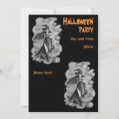Invitation à Halloween sorcière et poupée (Dos)