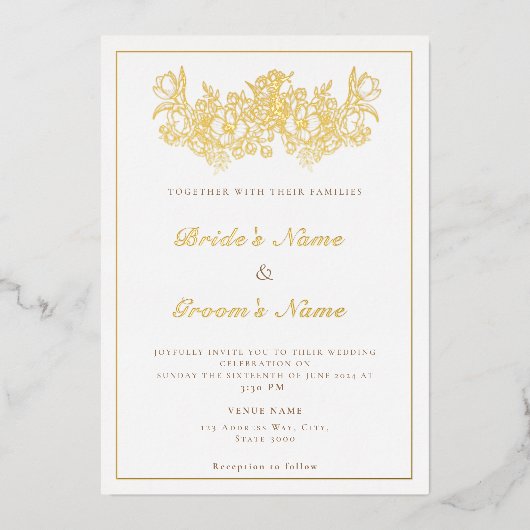 Invitation à huile 12,7 cm x 17,8 cm (Recto)