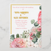 Invitation à huile avec fleurs d'aquarelle (Recto)