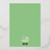 Invitation à huile de Baby shower métallique d'or (Verso)