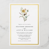 Invitation à huile de Mariage floral (Recto)