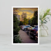 Invitation à huile d'or - Personnalisable (Debout devant)