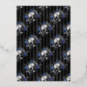 Invitation à huile Mariage gothique argenté (Verso)