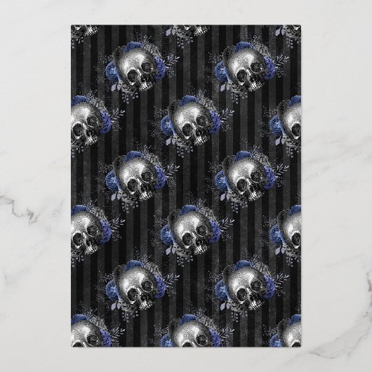 Invitation à huile Mariage gothique argenté (Verso)