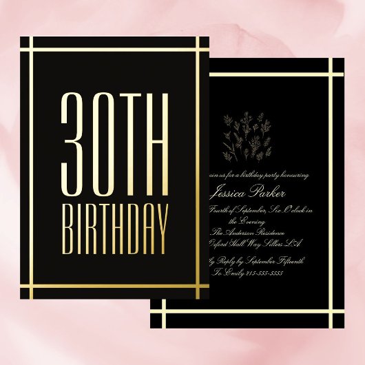 Invitation à huile minimaliste noire classique