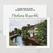 Invitation à illustrations de Green Island (Devant / Derrière)
