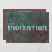 Invitation à imprimer Corrosion "cuivre" (Devant / Derrière)