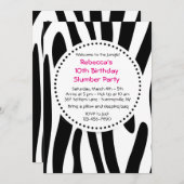 Invitation à imprimer Zebra (Devant / Derrière)