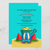 Invitation à jouer à la plage (Devant / Derrière)