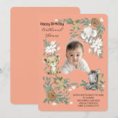 Invitation à l’anniversaire de notre petit soleil (Devant / Derrière)