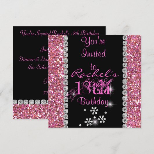 Invitation à la 18e soirée PINK CHIC (Devant / Derrière)