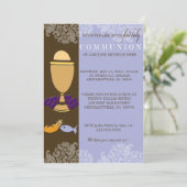 Invitation à la 1ère communion de garçon (Debout devant)