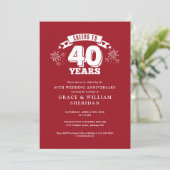 Invitation À la 40e anniversaire de mariage de rubis (Debout devant)