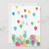 Invitation à la 5e fête des ballons d'anniversaire (Dos)