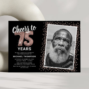 Invitation À la 75e année de "Cheers" pour son anniversaire