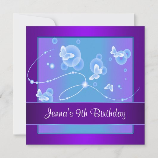 Invitation à la 9e fête d'anniversaire de Purple B (Devant)