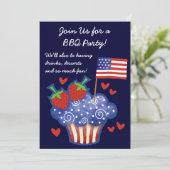 Invitation à la American Pride Cupcake 4 juillet B (Debout devant)