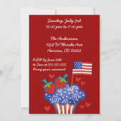 Invitation à la American Pride Cupcake 4 juillet B (Dos)